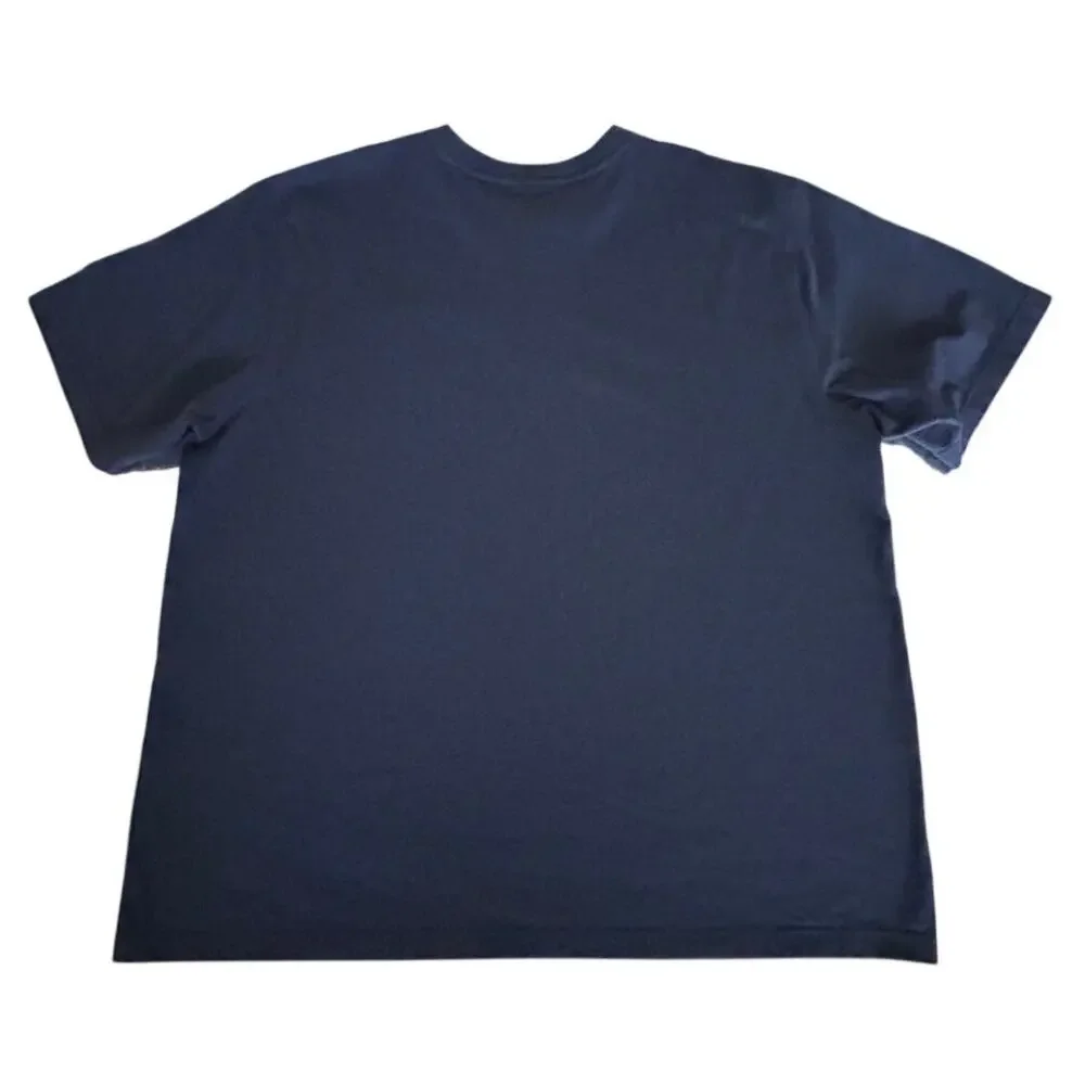 Carhartt Loose Fit Pocket Henley T-Shirt Navy Blue 2XL Heavyweight Workwear - Picture 3 of 8